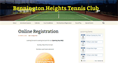 Desktop Screenshot of benningtonheightstennis.org